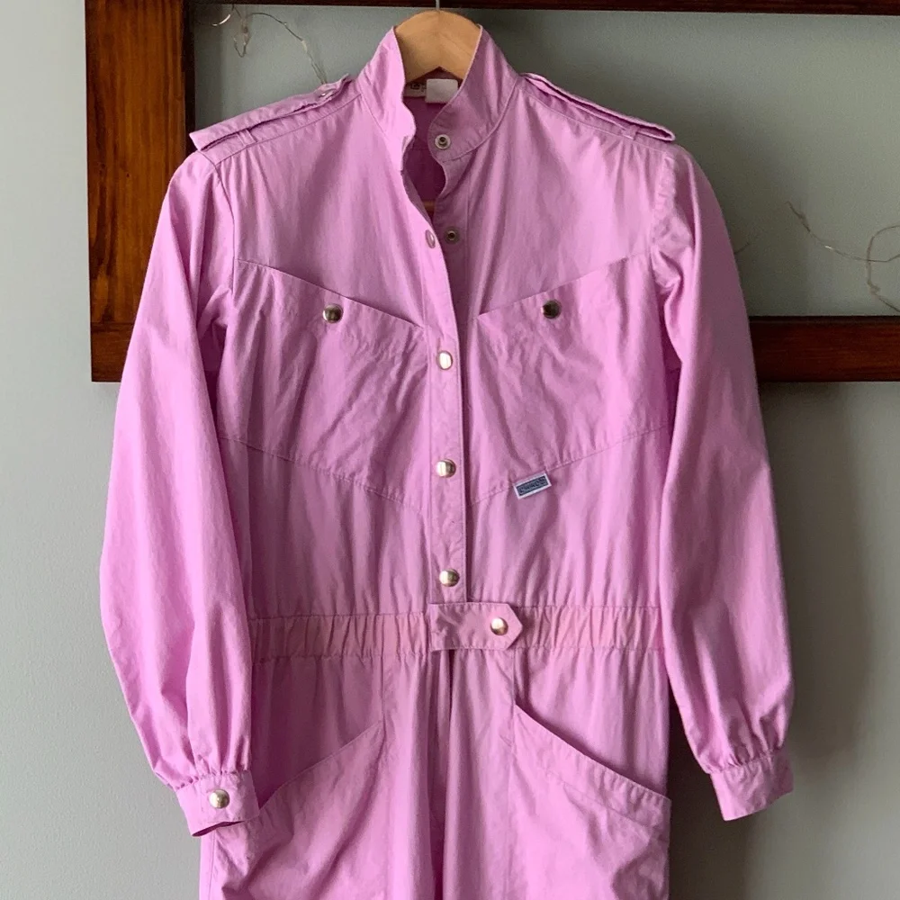Jumpsuit Pastel Purple Vintage Coveralls for Junior Girls - Picture 4 of 17